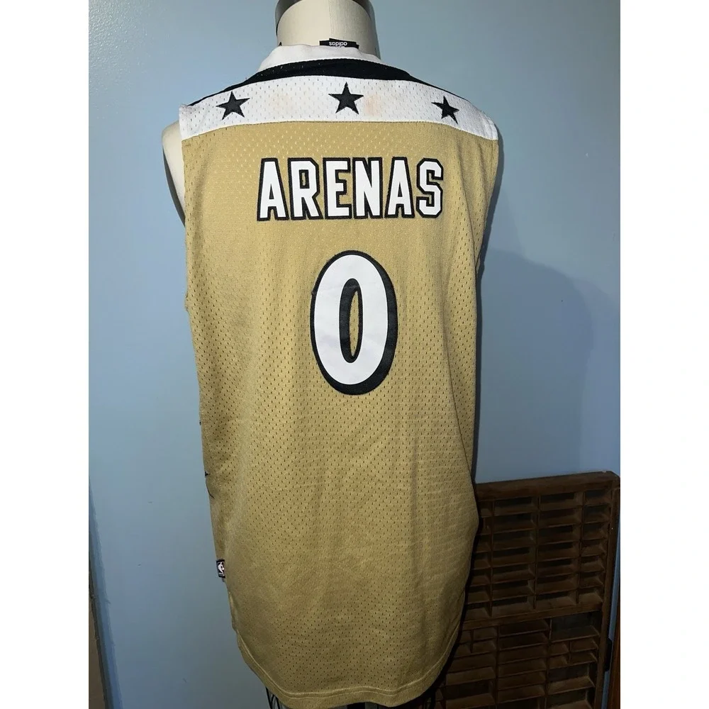 Adidas Gilbert Arenas Wizards Jersey Mens XL Gold Good NBA Agent Zero #0‎ Mesh